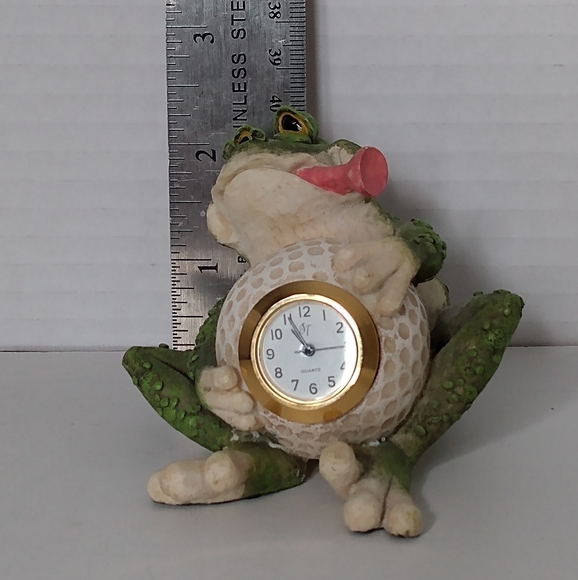 Vintage Golf Time Frog With Clock - Picture 6 of 10